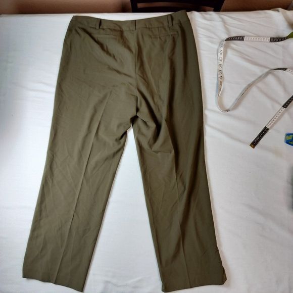 Women's Talbots Olive Green Stretch Pants Size 16 - Picture 2 of 7